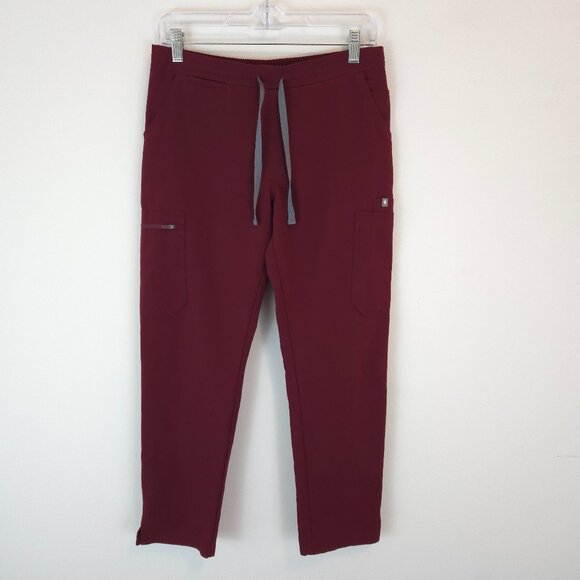 Figs Women's Yola Skinny Scrub Pants In Burgundy - Picture 1 of 16